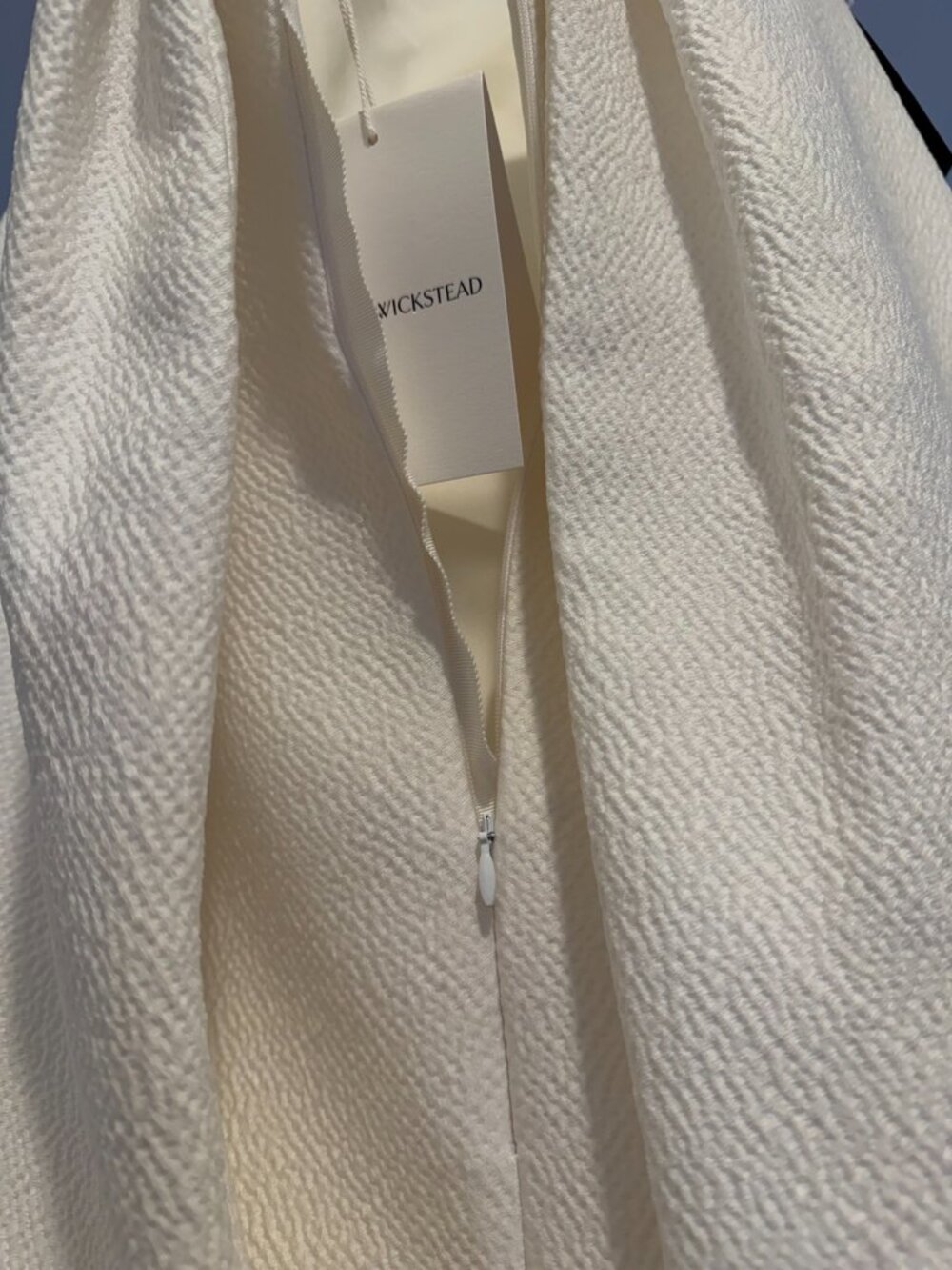 NWT Emilia Wickstead Xanthe Dress UK 12 | Strapless-Cape Cloqué Bridal White - Picture 4 of 6